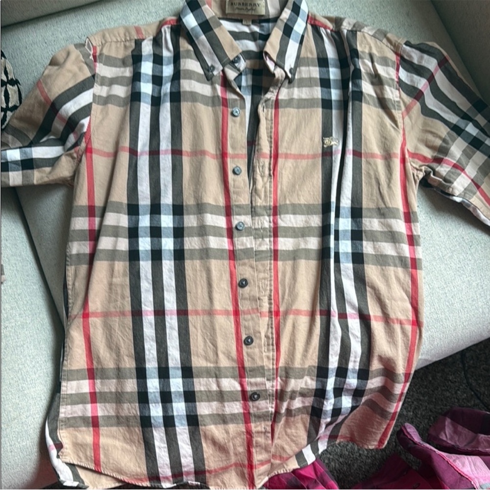 Burberry Beige/Black/White Classic Check Shirt